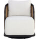 Bora Louis Cream Outdoor Swivel Lounge Chair, Swivel